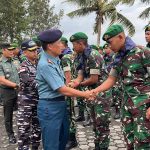 Danlanal Bintan Hadiri Upacara Penyambutan Kedatangan Personel Teritorial Pembangunan 849/Baladau