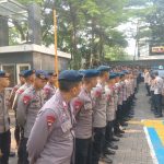 Brimob Polda Metro Jaya Amankan Sidang Harun Masiku di Pengadilan Negeri Jakarta Pusat Berjalan Kondusif.
